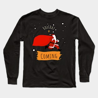 Santa Claus retro vintage Christmas shirt holiday gift stickers Long Sleeve T-Shirt